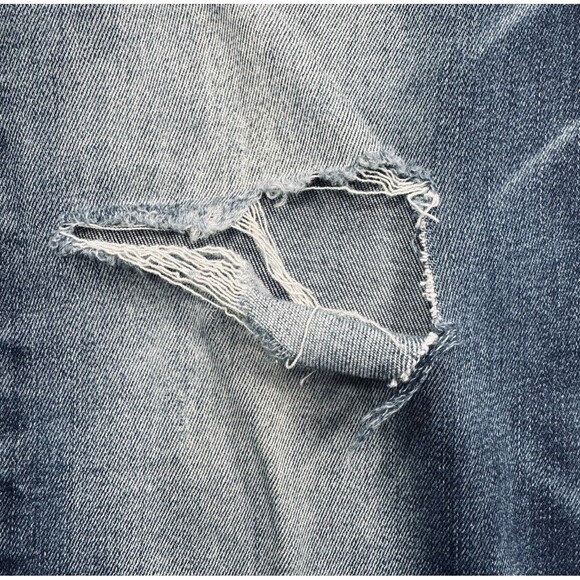 BKE Jake Bootleg Jeans Mens 31 Measures 31x30.5 Blue Stretch Distress Hole Denim - Picture 7 of 12